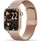 Ice Watch Smart 2.0 women's smart watch 38mm 024562, black dial, rose gold stainless steel strap