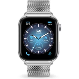   Ice Watch Smart 3.0 rectangular 1.78 Silver Milanese unisex smartwatch 025803