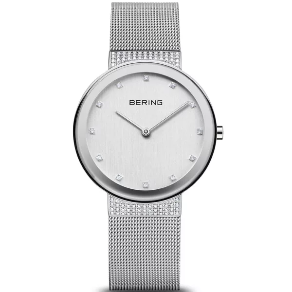 Bering Classic women's watch 10135-0005, silver dial, silver stainless steel strap