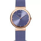 Bering Classic women's watch 10135-968, purple stainless steel strap