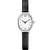 Bering Classic women's watch 11020-402, silver dial, black leather strap