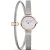 Bering Classic women's watch set 11022-064-L2-19, silver dial, silver stainless steel strap