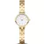 Bering Classic women's watch 11022-734, white dial, gold stainless steel strap