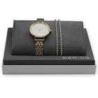 Bering Classic women's watch set 11028-714-GWP, white dial, silver stainless steel strap