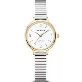 Bering Classic women's watch 11028-914, white dial, silver stainless steel strap