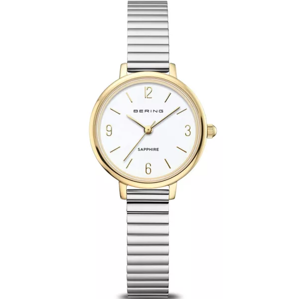 Bering Classic women's watch 11028-914, white dial, silver stainless steel strap