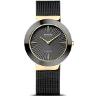 Bering Ceramic women's watch 11435-132, black stainless steel strap