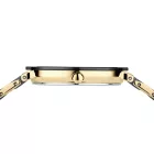 Bering Ceramic women's watch 11435-732, black dial, gold stainless steel strap