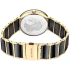 Bering Ceramic women's watch 11435-732, black dial, gold stainless steel strap