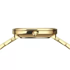 Bering Classic women's watch 12526-732, black dial, gold stainless steel strap