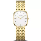 Bering Classic women's watch 12526-734, white dial, gold stainless steel strap