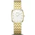Bering Classic women's watch 12526-734, white dial, gold stainless steel strap