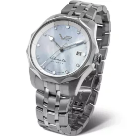 Vostok Europe Vilnelė women's watch VS42-125A755-B, silver stainless steel strap