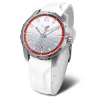 Vostok Europe N1 Rocket Balaton Limited Edition women's watch NH35A-125AS17, silver dial, white silicone strap
