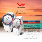 Vostok Europe N1 Rocket Balaton Limited Edition women's watch NH35A-125AS17, silver dial, white silicone strap