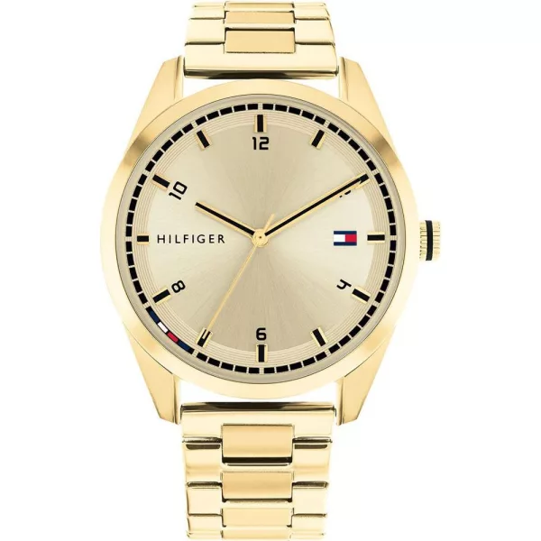 Tommy Hilfiger Griffin men's watch TH1710457, gold dial, gold stainless steel strap