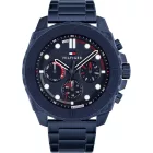 Tommy Hilfiger Morgan men's watch 1710691, blue dial, blue stainless steel strap