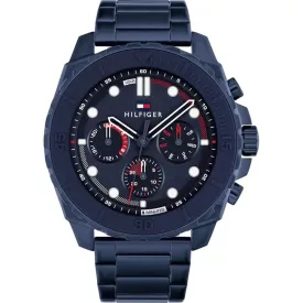Tommy Hilfiger Morgan men's watch 1710691, blue dial, blue stainless steel strap