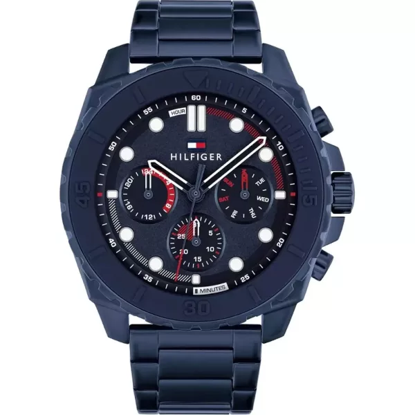 Tommy Hilfiger Morgan men's watch 1710691, blue dial, blue stainless steel strap