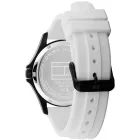 Tommy Hilfiger Bruce men's watch TH1710740, black dial, white silicone strap