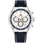 Tommy Hilfiger Kent men's watch TH1710751, silver dial, blue leather strap