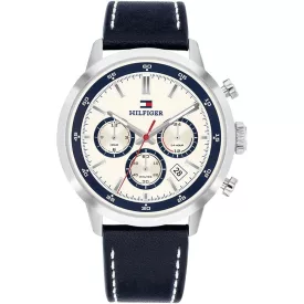 Tommy Hilfiger Kent men's watch TH1710751, silver dial, blue leather strap