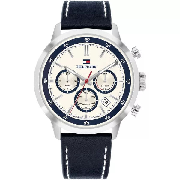 Tommy Hilfiger Kent men's watch TH1710751, silver dial, blue leather strap
