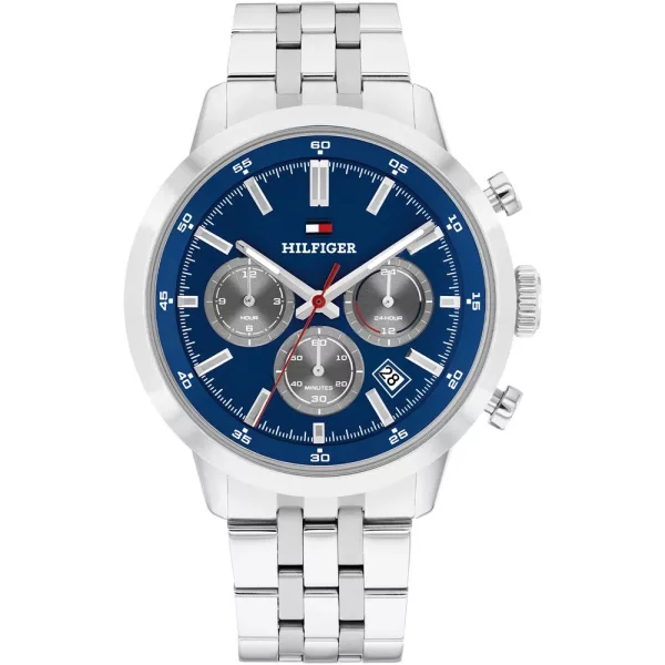 Tommy Hilfiger Kent men's watch TH1710753, blue dial, silver stainless steel strap