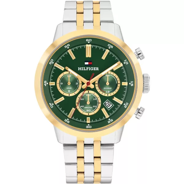 Tommy Hilfiger Kent men's watch TH1710754, green dial, silver stainless steel strap