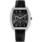 Tommy Hilfiger Oxford men's watch TH1710761, black dial, black leather strap