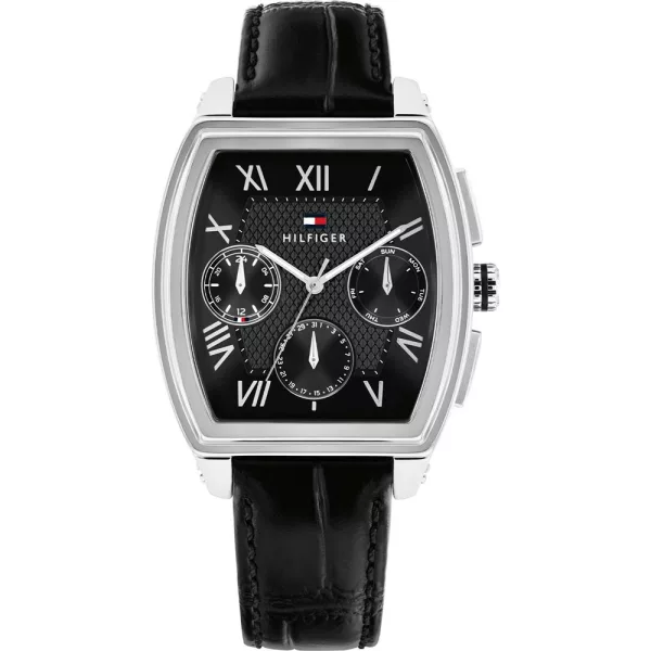 Tommy Hilfiger Oxford men's watch TH1710761, black dial, black leather strap