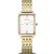 Bering Classic women's watch 17423-734, white dial, gold stainless steel strap