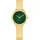Tommy Hilfiger Demi Mini women's watch TH1782812, green dial, gold stainless steel strap