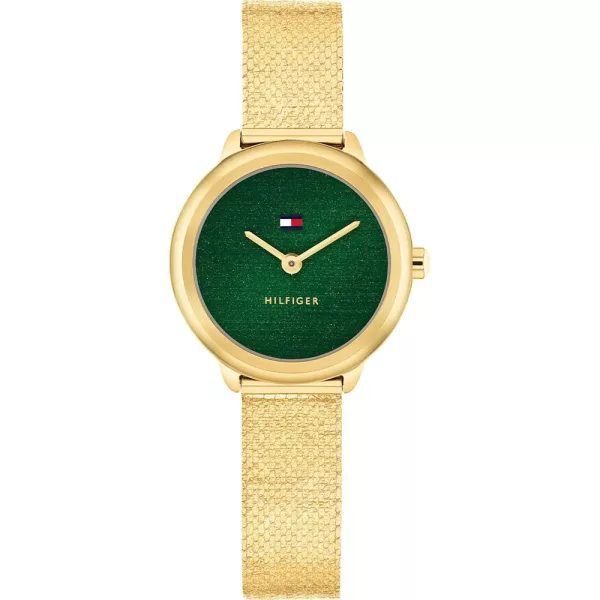 Tommy Hilfiger Demi Mini women's watch TH1782812, green dial, gold stainless steel strap
