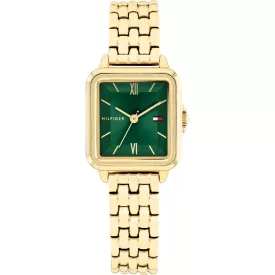 Tommy Hilfiger Mia Mini women's watch TH1782858, green dial, gold stainless steel strap