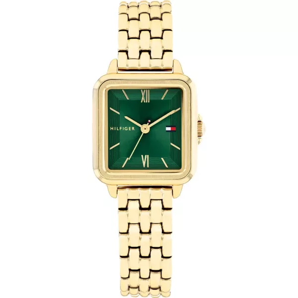 Tommy Hilfiger Mia Mini women's watch TH1782858, green dial, gold stainless steel strap