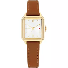 Tommy Hilfiger Mia Mini women's watch TH1782859, silver dial, brown leather strap