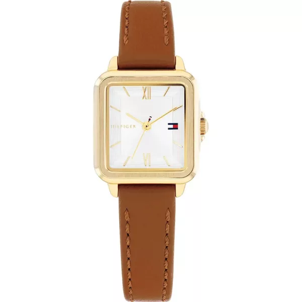 Tommy Hilfiger Mia Mini women's watch TH1782859, silver dial, brown leather strap