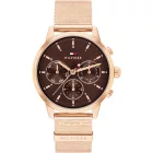 Tommy Hilfiger Blake women's watch TH1782864, brown dial, rose gold stainless steel strap