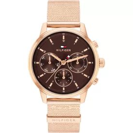 Tommy Hilfiger Blake women's watch TH1782864, brown dial, rose gold stainless steel strap