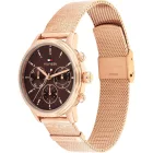 Tommy Hilfiger Blake women's watch TH1782864, brown dial, rose gold stainless steel strap