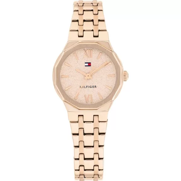 Tommy Hilfiger Mackenzie women's watch TH1782887, rose gold dial, rose gold stainless steel strap