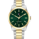Tommy Hilfiger Bruce men's watch TH1792192, green dial, silver stainless steel strap