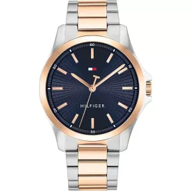 Tommy Hilfiger Bruce men's watch TH1792193, blue dial, silver stainless steel strap