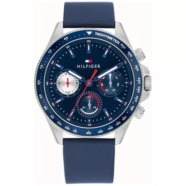 Tommy Hilfiger Clark men's watch TH1792209, blue dial, blue leather strap