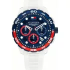 Tommy Hilfiger TH-Regatta men's watch TH1792231, blue dial, white silicone strap
