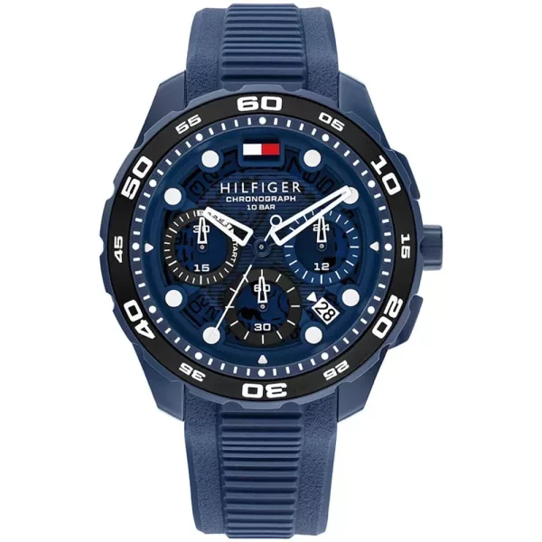 Tommy Hilfiger Regatta men's watch TH1792232, blue dial, blue silicone strap