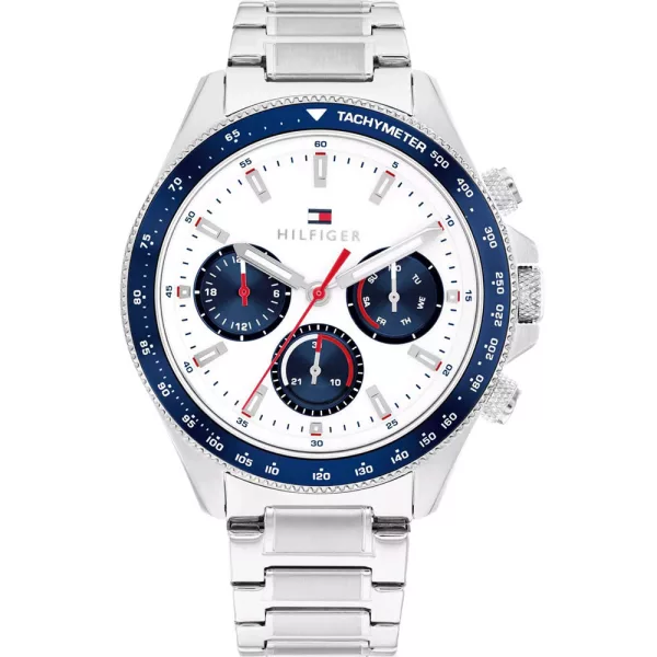 Tommy Hilfiger Clark men's watch TH1792238, white dial, silver stainless steel strap