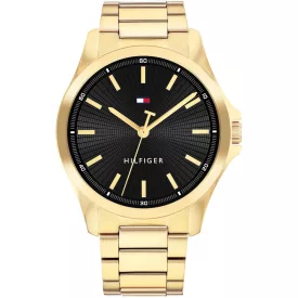 Tommy Hilfiger Bruce men's watch TH1792241, black dial, gold stainless steel strap