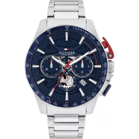 Tommy Hilfiger Bank men's watch TH1792261, blue dial, silver stainless steel strap